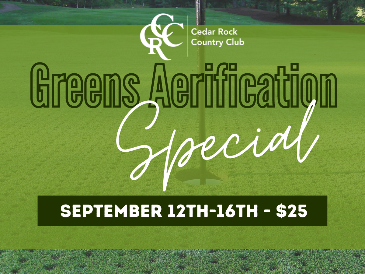 Cedar Rock CC Greens Aerification 1